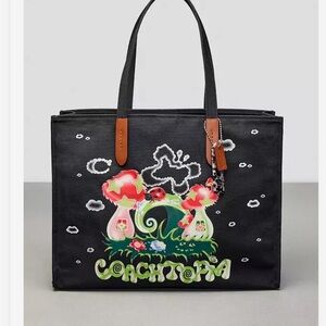 Coach COACHTOPIA Black Tote with Whimsical Design